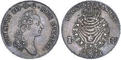 1 Riksdaler Suède Argent Gustave III de Suède (1746 - 1792)