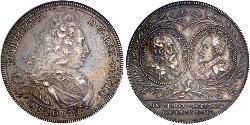 1 Riksdaler Suède Argent Frédéric Ier de Suède (1676 -1751)