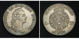 1 Riksdaler Suède Argent Gustave III de Suède (1746 - 1792)