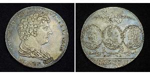 1 Riksdaler United Kingdoms of Sweden and Norway (1814-1905) Plata Carlos XIV Juan de Suecia (1763-1844)