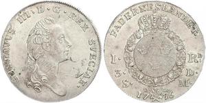 1 Riksdaler Schweden Silber Gustav III. (Schweden) (1746 - 1792)