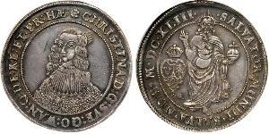 1 Riksdaler Schweden Silber Christina (Schweden) (1626 - 1689)