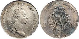 1 Riksdaler Schweden Silber Gustav III. (Schweden) (1746 - 1792)