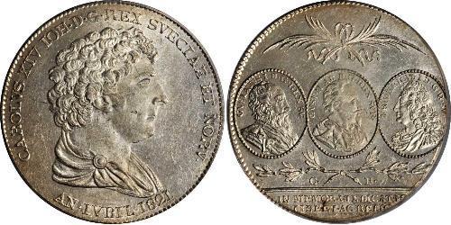 1 Riksdaler United Kingdoms of Sweden and Norway (1814-1905) Silber Karl XIV. Johann (1763-1844)