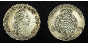 1 Riksdaler Sweden Silver Gustav III of Sweden (1746 - 1792)