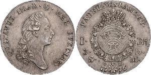 1 Riksdaler Sweden Silver Gustav III of Sweden (1746 - 1792)