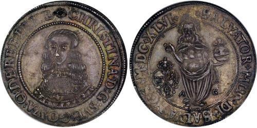 1 Riksdaler Sweden Silver Christina, Queen of Sweden (1626 - 1689)