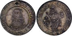 1 Riksdaler 瑞典 銀 克里斯蒂娜女王 (1626 - 1689)