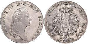 1 Riksdaler 瑞典 銀 古斯塔夫三世 (1746 - 1792)