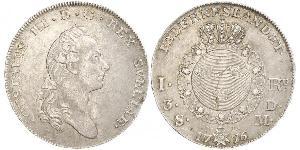 1 Riksdaler 瑞典 銀 古斯塔夫三世 (1746 - 1792)