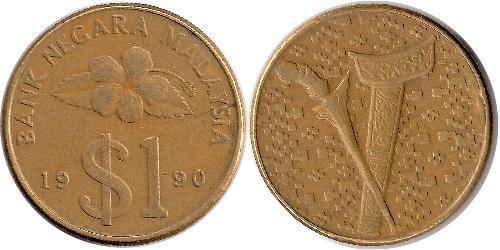 1 Ringgit Malasia (1957 - ) Tin/Cobre/Zinc 