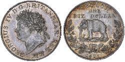 1 Rixdollar Sri Lanka Argent George IV (1762-1830)