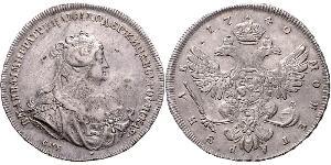 1 Rouble Empire russe (1720-1917) Argent Anna Ivanovna (1693-1740)