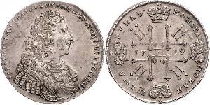 1 Rouble Empire russe (1720-1917) Argent Pierre II (1715-1730)