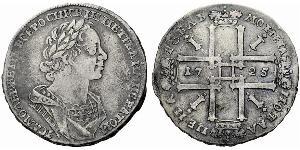 1 Rouble Empire russe (1720-1917) Argent Pierre Ier le Grand(1672-1725)