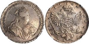 1 Rouble Empire russe (1720-1917) Argent Anna Ivanovna (1693-1740)