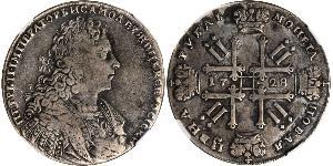 1 Rouble Empire russe (1720-1917) Argent Pierre II (1715-1730)