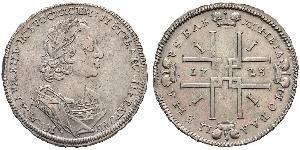 1 Rouble Empire russe (1720-1917) Argent Pierre Ier le Grand(1672-1725)