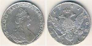 1 Rouble Empire russe (1720-1917) Argent Catherine II (1729-1796)