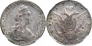 1 Rouble Empire russe (1720-1917) Argent Catherine II (1729-1796)