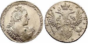 1 Rouble Empire russe (1720-1917) Argent Anna Ivanovna (1693-1740)