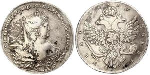 1 Rouble Empire russe (1720-1917) Argent Anna Ivanovna (1693-1740)