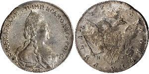 1 Rouble Empire russe (1720-1917) Argent Catherine II (1729-1796)