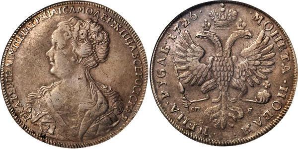 1 Rouble Empire russe (1720-1917) Argent Catherine I (1684-1727)
