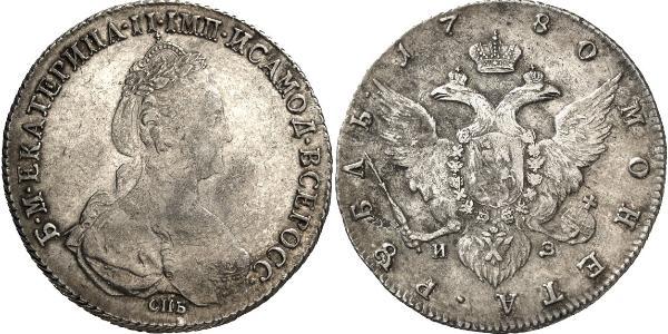 1 Rouble Empire russe (1720-1917) Argent Catherine II (1729-1796)