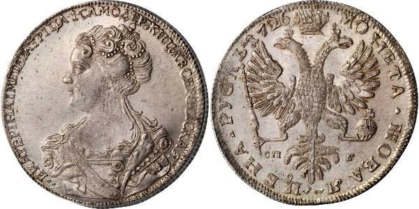 1 Rouble Empire russe (1720-1917) Argent Catherine I (1684-1727)