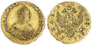 1 Rouble Empire russe (1720-1917) Or Ielizaveta I Petrovna  (1709-1762)