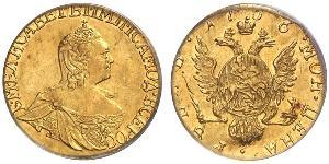 1 Rouble Empire russe (1720-1917) Or Ielizaveta I Petrovna  (1709-1762)