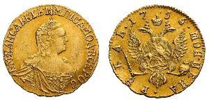 1 Rubel Russisches Reich (1720-1917) Gold Jelisaweta I Petrowna (1709-1762)