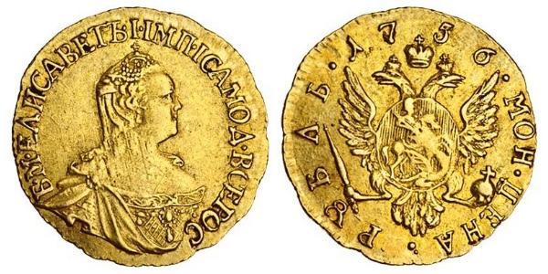 1 Rubel Russisches Reich (1720-1917) Gold Jelisaweta I Petrowna (1709-1762)