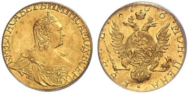 1 Rubel Russisches Reich (1720-1917) Gold Jelisaweta I Petrowna (1709-1762)