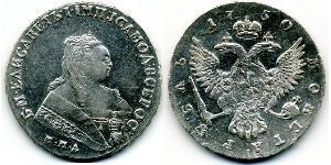 1 Rubel Russisches Reich (1720-1917) Silber Jelisaweta I Petrowna (1709-1762)