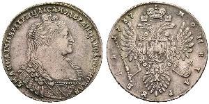 1 Rubel Russisches Reich (1720-1917) Silber Anna Iwanowna (1693-1740)