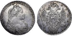 1 Rubel Russisches Reich (1720-1917) Silber Anna Iwanowna (1693-1740)