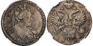 1 Rubel Russisches Reich (1720-1917) Silber Anna Iwanowna (1693-1740)