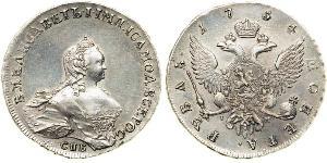 1 Rubel Russisches Reich (1720-1917) Silber Jelisaweta I Petrowna (1709-1762)
