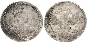 1 Rubel Russisches Reich (1720-1917) Silber Anna Iwanowna (1693-1740)