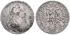 1 Rubel Russisches Reich (1720-1917) Silber Anna Iwanowna (1693-1740)