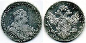 1 Rubel Russisches Reich (1720-1917) Silber Anna Iwanowna (1693-1740)