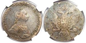 1 Rubel Russisches Reich (1720-1917) Silber Peter III (1728-1762)