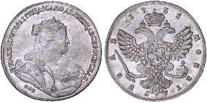 1 Rubel Russisches Reich (1720-1917) Silber Anna Iwanowna (1693-1740)