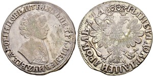 1 Rubel Russisches Reich (1720-1917) Silber Peter der Große(1672-1725)