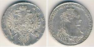 1 Rubel Russisches Reich (1720-1917) Silber Anna Iwanowna (1693-1740)