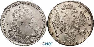 1 Rubel Russisches Reich (1720-1917) Silber Anna Iwanowna (1693-1740)