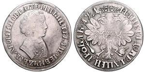 1 Rubel Russisches Reich (1720-1917) Silber Peter der Große(1672-1725)