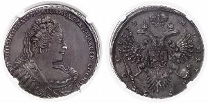 1 Rubel Russisches Reich (1720-1917) Silber Anna Iwanowna (1693-1740)